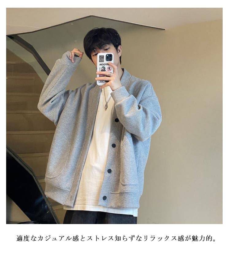 Amazon.co.jp: [WBLLGG] スウェット カーディガン メンズ